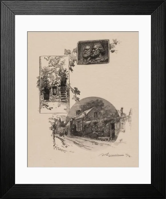 Framed Print : Fontainebleau Forest: Entry to Rousseaus Studio and the Millet Home (La Foret Framed Print : Fontainebleau Forest: Entry to Rousseaus Studio and the Millet Home (La Foret