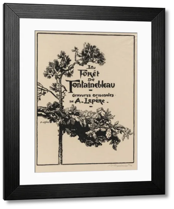 Framed Print : Fontainebleau Forest: Frontispiece (La Foret de Fontainebleau: Frontispice), 1908 Framed Print : Fontainebleau Forest: Frontispiece (La Foret de Fontainebleau: Frontispice), 1908
