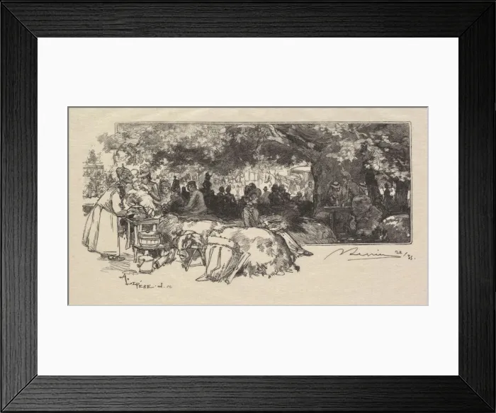 Framed Print : Fontainebleau Forest: Mother Pichards Canteen (La Foret de Fontainebleau... ), 1890 Framed Print : Fontainebleau Forest: Mother Pichards Canteen (La Foret de Fontainebleau... ), 1890