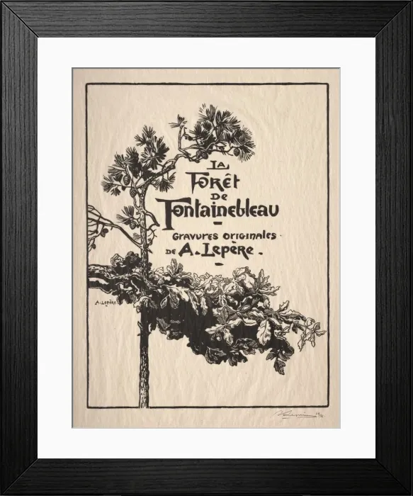 Framed Print : Fontainebleau: Frontispiece. Creator: Auguste Louis Lepere (French, 1849-1918) Framed Print : Fontainebleau: Frontispiece. Creator: Auguste Louis Lepere (French, 1849-1918)