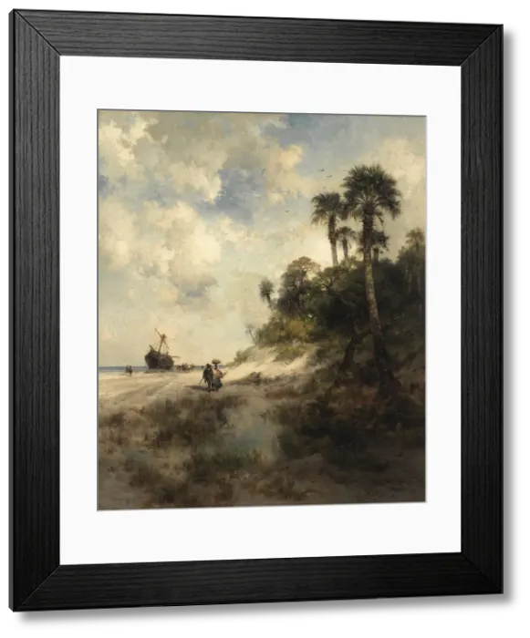 Framed Print : Fort George Island, Florida, 1878. Creator: Thomas Moran (American, 1837-1926) Framed Print : Fort George Island, Florida, 1878. Creator: Thomas Moran (American, 1837-1926)