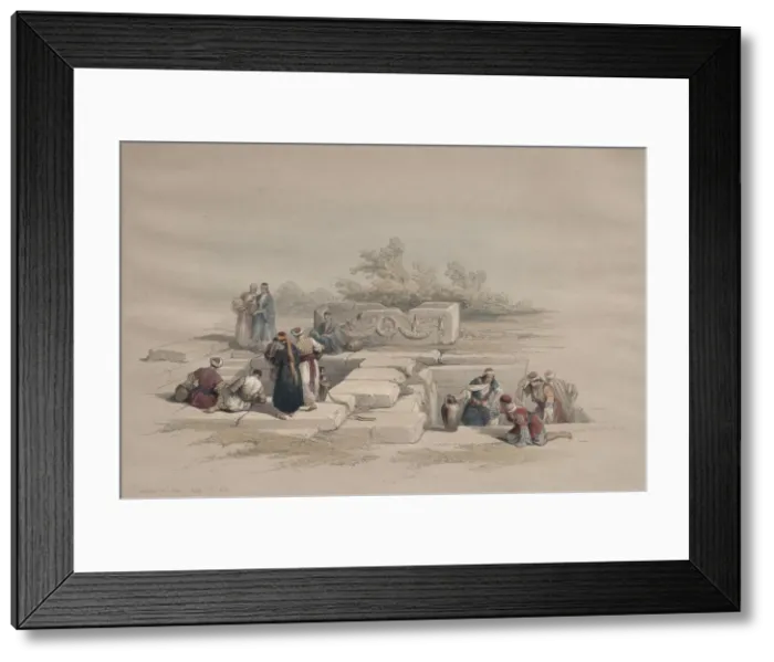 Framed Print : Fountain at Cana, 1839. Creator: David Roberts (British, 1796-1864) Framed Print : Fountain at Cana, 1839. Creator: David Roberts (British, 1796-1864)