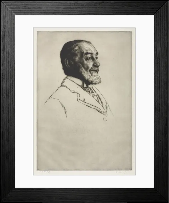 Framed Print : Frederick Harrison, 1914. Creator: William Strang (British, 1859-1921) Framed Print : Frederick Harrison, 1914. Creator: William Strang (British, 1859-1921)
