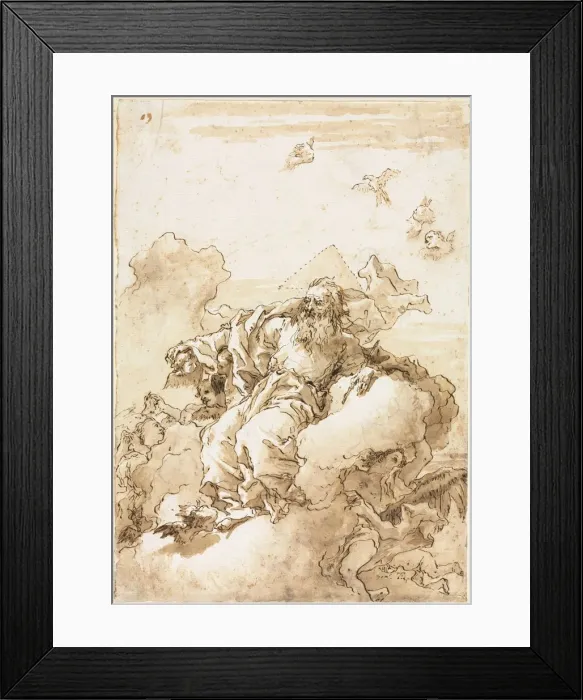 Framed Print : God the Father with Symbol of the Trinity, 1758 or after. Creator: Giovanni Domenico Tiepolo Framed Print : God the Father with Symbol of the Trinity, 1758 or after. Creator: Giovanni Domenico Tiepolo