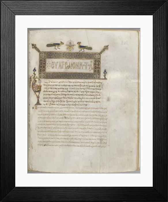 Framed Print : Gospel Book with Commentaries: Portrait of Luke, c. 1000-1100. Creator: Unknown Framed Print : Gospel Book with Commentaries: Portrait of Luke, c. 1000-1100. Creator: Unknown