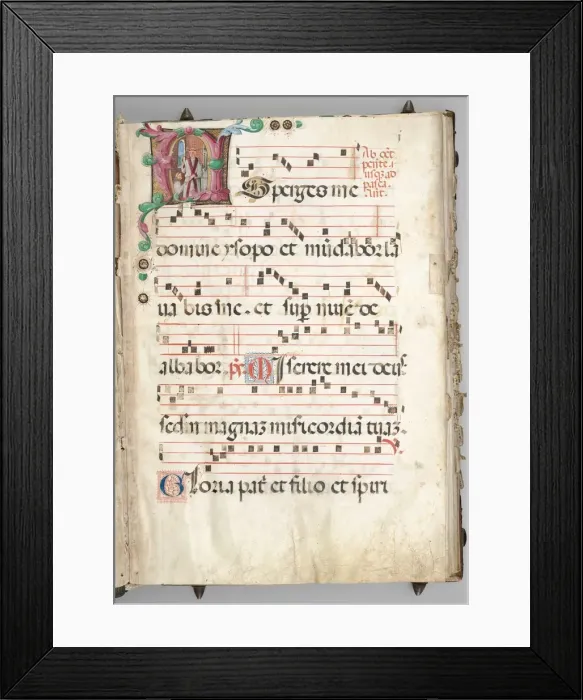Framed Print : Gradual, c. 1520. Creator: Girolamo dai Libri (Italian, 1474-1555), circle of Framed Print : Gradual, c. 1520. Creator: Girolamo dai Libri (Italian, 1474-1555), circle of