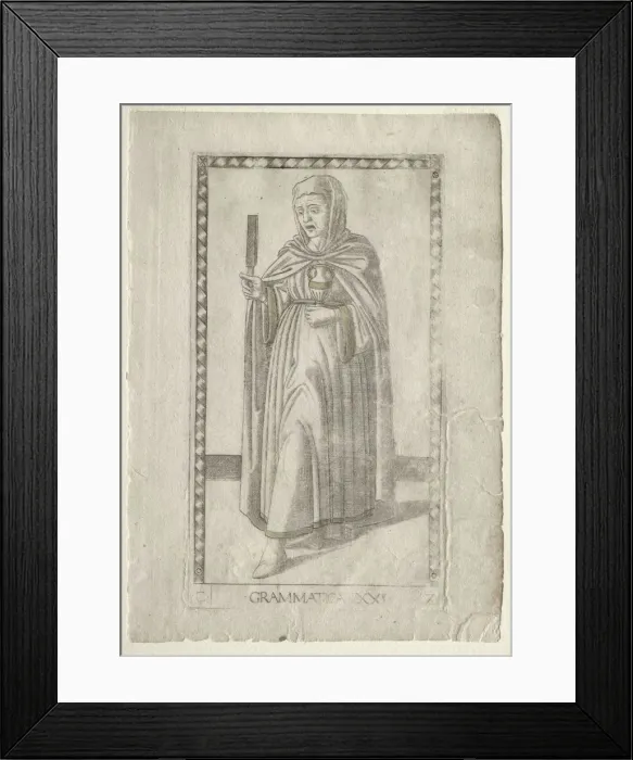 Framed Print : Grammar (from the Tarocchi, series C: Liberal Arts, #21), before 1467 Framed Print : Grammar (from the Tarocchi, series C: Liberal Arts, #21), before 1467
