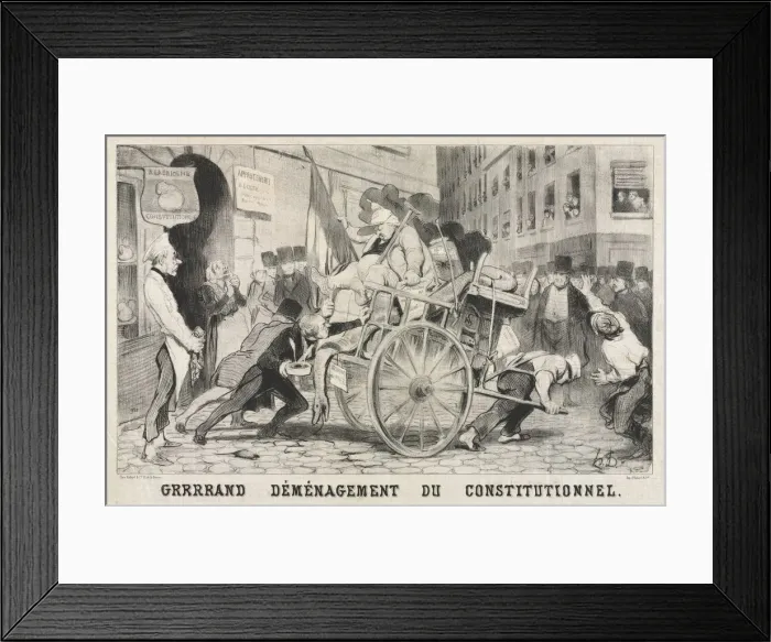 Framed Print : Great Removal of the Constitutional Establishment, 1846. Creator: Honore Daumier (French Framed Print : Great Removal of the Constitutional Establishment, 1846. Creator: Honore Daumier (French
