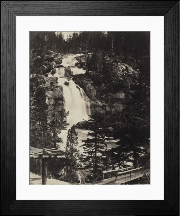 Framed Print : Great Upper Waterfall, High Alps, c. 1862. Creator: Louis-Alphonse Davanne (French, 1824-1912) Framed Print : Great Upper Waterfall, High Alps, c. 1862. Creator: Louis-Alphonse Davanne (French, 1824-1912)