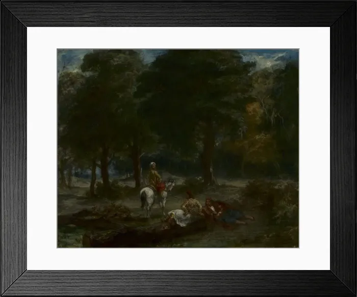 Framed Print : Greek Cavalry Men Resting in Forest, 1858. Creator: Eugene Delacroix (French, 1798-1863) Framed Print : Greek Cavalry Men Resting in Forest, 1858. Creator: Eugene Delacroix (French, 1798-1863)