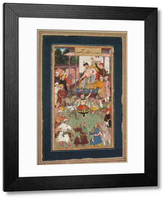 Framed Print : Grotesque Dancers Performing, c. 1600. Creator: Unknown Framed Print : Grotesque Dancers Performing, c. 1600. Creator: Unknown