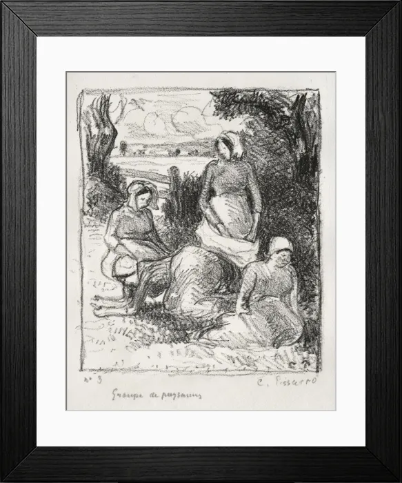 Framed Print : Group of Peasants, c. 1896. Creator: Camille Pissarro (French, 1830-1903) Framed Print : Group of Peasants, c. 1896. Creator: Camille Pissarro (French, 1830-1903)