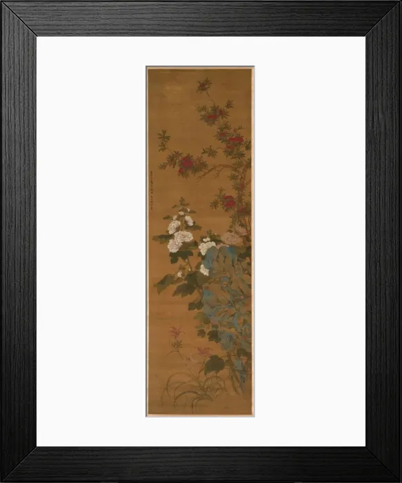 Framed Print : Flowers and Rocks, 1368- 1644. Creator: Unknown Framed Print : Flowers and Rocks, 1368- 1644. Creator: Unknown