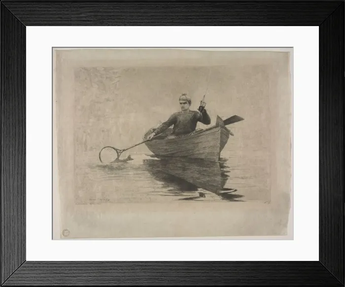 Framed Print : Fly Fishing. Creator: Winslow Homer (American, 1836-1910) Framed Print : Fly Fishing. Creator: Winslow Homer (American, 1836-1910)