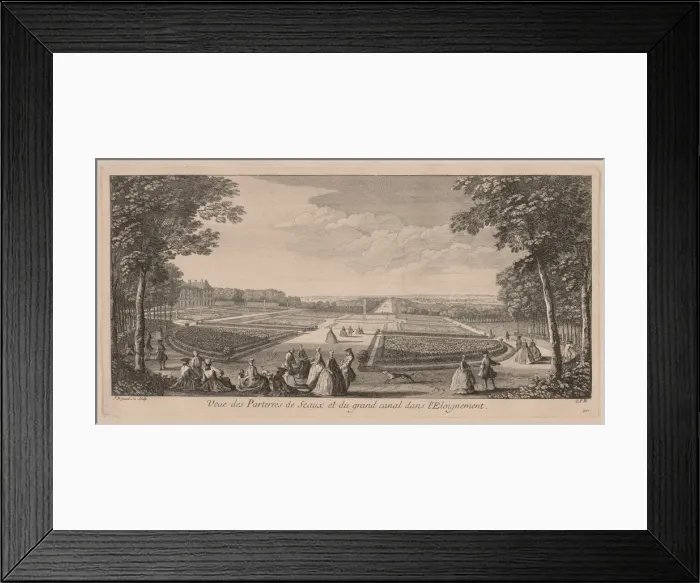 Framed Print : Flower Gardens of Seaux. Creator: Jacques Rigaud (French, 1681-1754) Framed Print : Flower Gardens of Seaux. Creator: Jacques Rigaud (French, 1681-1754)