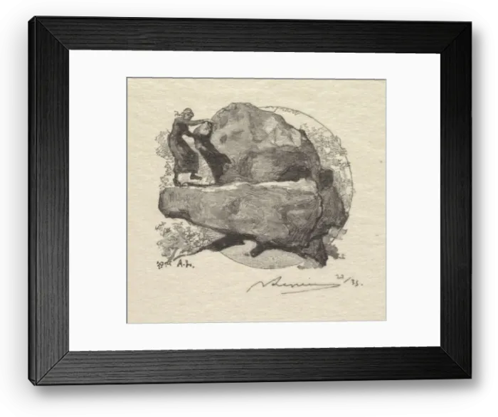 Framed Print : Fontainebleau Forest: The Trembling Rock (La Foret de Fontainebleau: La roche qui tremble) Framed Print : Fontainebleau Forest: The Trembling Rock (La Foret de Fontainebleau: La roche qui tremble)