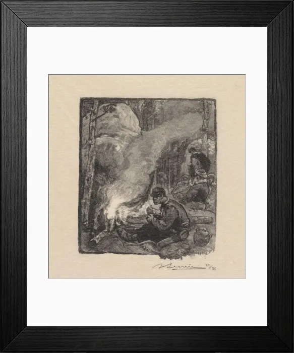 Framed Print : Fontainebleau Forest: Woodcutters Meal (La Foret de Fontainebleau: Le repas des Framed Print : Fontainebleau Forest: Woodcutters Meal (La Foret de Fontainebleau: Le repas des