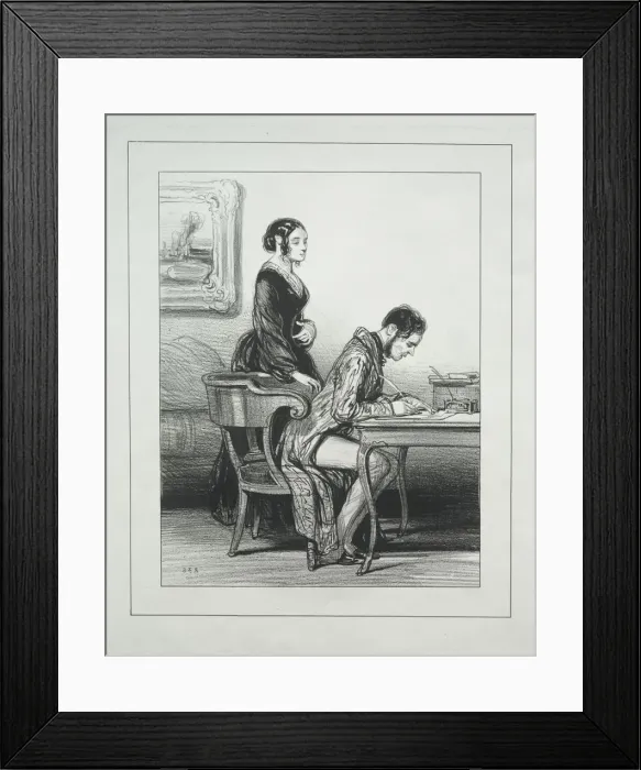 Framed Print : Fourberies de Femmes. Creator: Paul Gavarni (French, 1804-1866) Framed Print : Fourberies de Femmes. Creator: Paul Gavarni (French, 1804-1866)