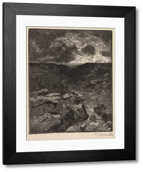 Framed Print : Fontainebleau Forest: Franchard Valley (La Foret de Fontainebleau: La Vallee Framed Print : Fontainebleau Forest: Franchard Valley (La Foret de Fontainebleau: La Vallee