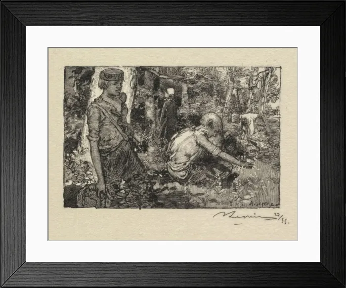 Framed Print : Fontainebleau Forest: Gatherine Lily-of-the-Valley (La Foret de Fontainebleau Framed Print : Fontainebleau Forest: Gatherine Lily-of-the-Valley (La Foret de Fontainebleau
