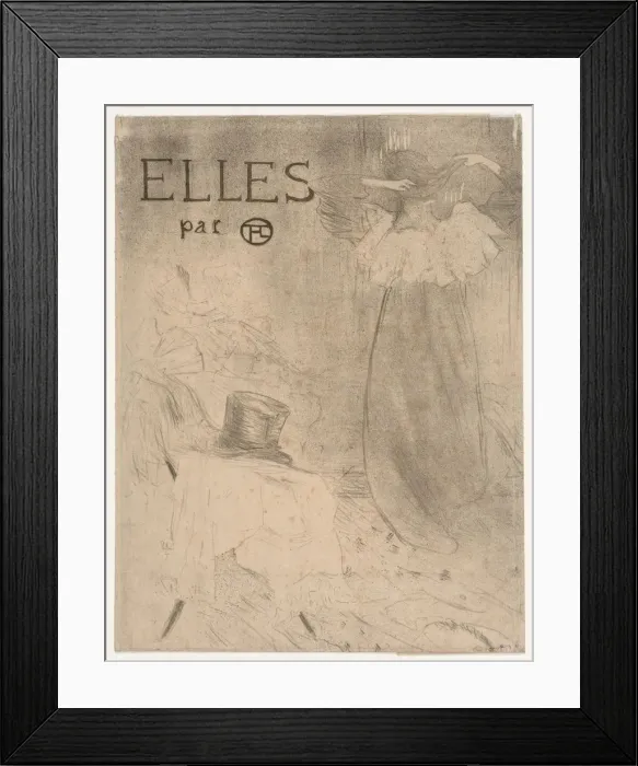 Framed Print : Folder for Frontispiece of Elles, 1896. Creator: Henri de Toulouse-Lautrec (French, 1864-1901) Framed Print : Folder for Frontispiece of Elles, 1896. Creator: Henri de Toulouse-Lautrec (French, 1864-1901)