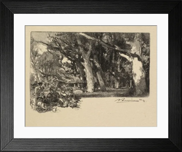 Framed Print : Fontainebleau Forest: Noon under the Trees (La Foret de Fontainebleau: Midi sous bois), 1890 Framed Print : Fontainebleau Forest: Noon under the Trees (La Foret de Fontainebleau: Midi sous bois), 1890