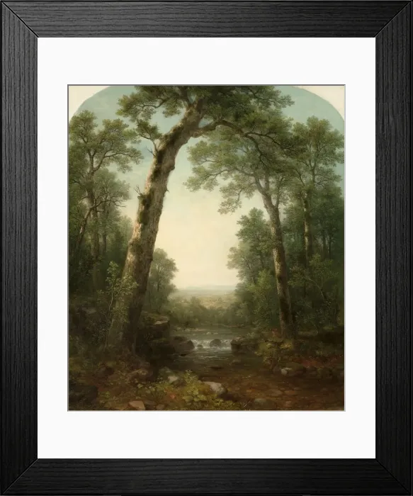 Framed Print : Forest Stream with Vista, 1872. Creator: Asher Brown Durand (American, 1796-1886) Framed Print : Forest Stream with Vista, 1872. Creator: Asher Brown Durand (American, 1796-1886)
