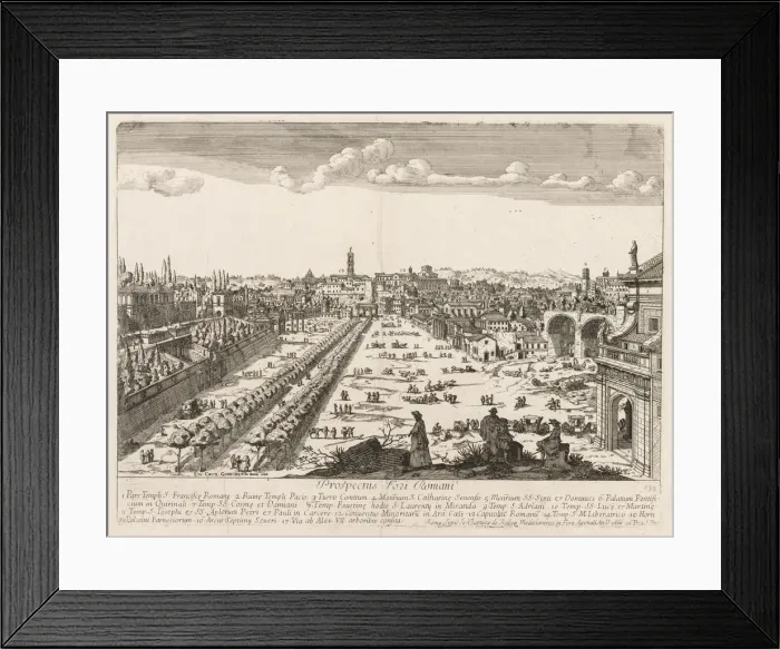 Framed Print : Foro Romano from Prospectus Locurum Urbis Romae Insign[ium], 1666. Creator