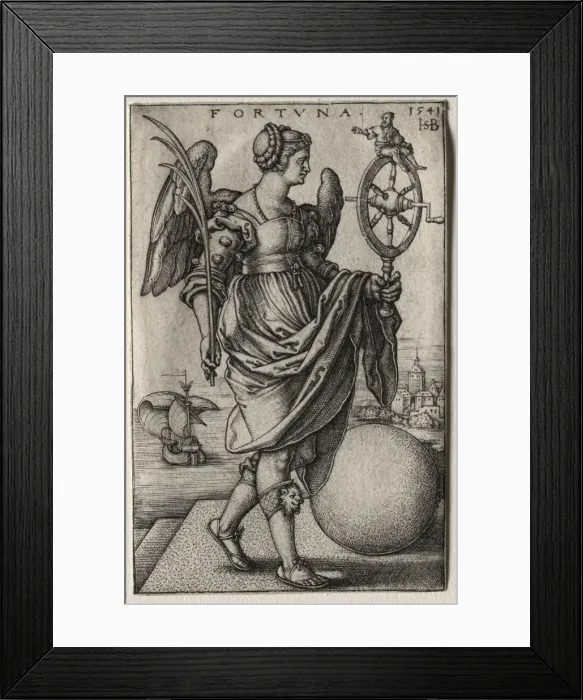 Framed Print : Fortune, 1541. Creator: Hans Sebald Beham (German, 1500-1550) Framed Print : Fortune, 1541. Creator: Hans Sebald Beham (German, 1500-1550)