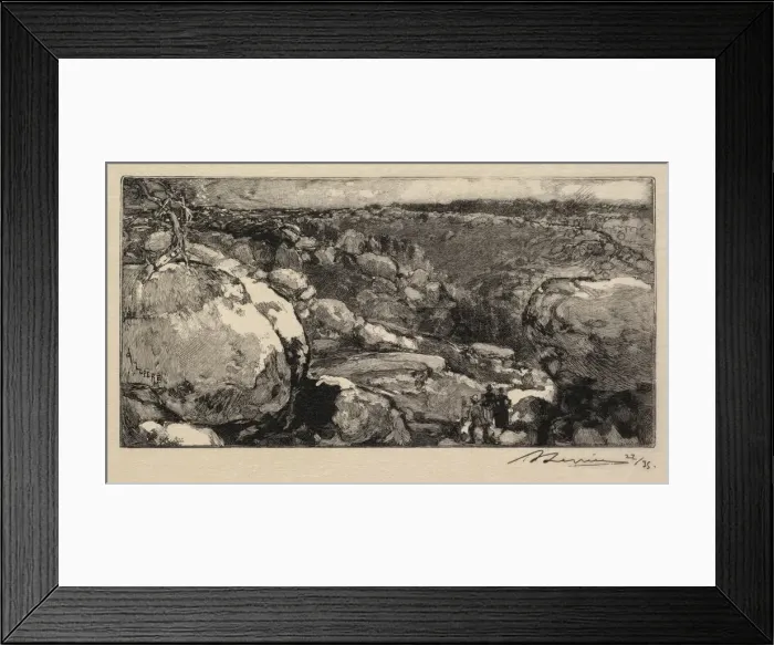 Framed Print : Fontainebleau Forest: The Cirque of Long-Rocher (La Foret de Fontainebleau Framed Print : Fontainebleau Forest: The Cirque of Long-Rocher (La Foret de Fontainebleau