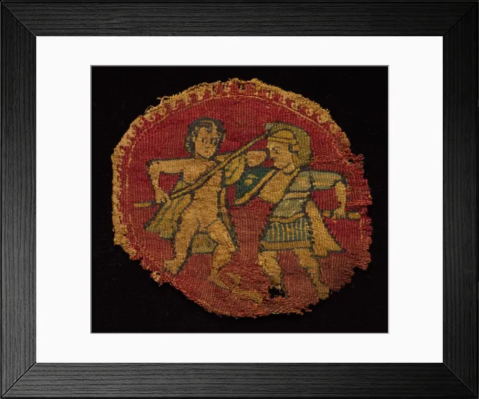 Framed Print : Four Segmenta from a Tunic, 650 - 750. Creator: Unknown Framed Print : Four Segmenta from a Tunic, 650 - 750. Creator: Unknown