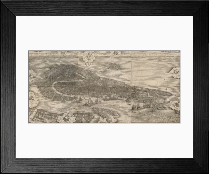 Framed Print : View of Venice, 1500. Creator: Jacopo de Barbari (Italian, 1440 / 50-before 1515) Framed Print : View of Venice, 1500. Creator: Jacopo de Barbari (Italian, 1440 / 50-before 1515)
