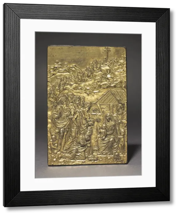 Framed Print : Pax with the Adoration of the Magi, c. 1500. Creator: Moderno (Italian, 1467-1528) Framed Print : Pax with the Adoration of the Magi, c. 1500. Creator: Moderno (Italian, 1467-1528)