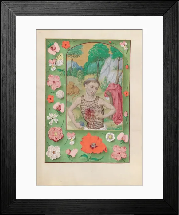Framed Print : Hours of Queen Isabella the Catholic, Queen of Spain: Fol. 185v, St. Jerome, c. 1500 Framed Print : Hours of Queen Isabella the Catholic, Queen of Spain: Fol. 185v, St. Jerome, c. 1500