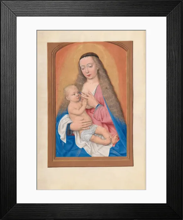 Framed Print : Hours of Queen Isabella the Catholic, Queen of Spain: Fol. 257v, Madonna and Child, c Framed Print : Hours of Queen Isabella the Catholic, Queen of Spain: Fol. 257v, Madonna and Child, c