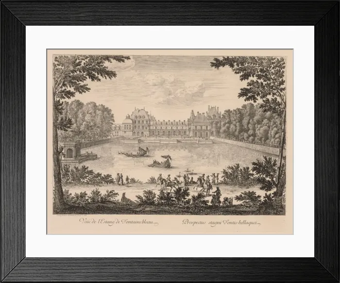 Framed Print : Vue de lEtang de Fontainebleau, 1666. Creator: Israel Silvestre (French, 1621-1691) Framed Print : Vue de lEtang de Fontainebleau, 1666. Creator: Israel Silvestre (French, 1621-1691)