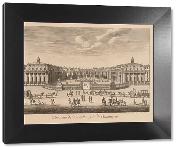 Vue du Chateau de Versailles, vu de lavant-cour, 1682. Creator: Israel Silvestre (French
