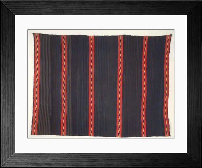 Framed Print : Wearing Blanket with Moki (Moqui) Stripes, 1865-1875. Creator: Unknown Framed Print : Wearing Blanket with Moki (Moqui) Stripes, 1865-1875. Creator: Unknown