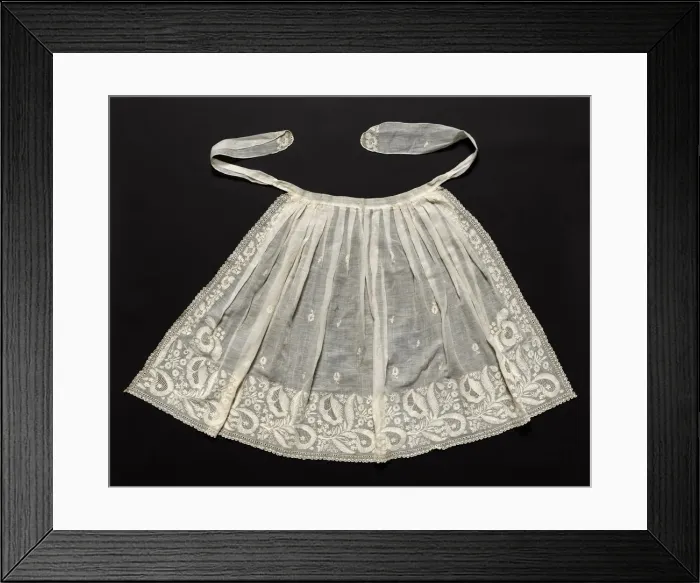 Framed Print : Wedding Apron, c. 1830s. Creator: Unknown Framed Print : Wedding Apron, c. 1830s. Creator: Unknown