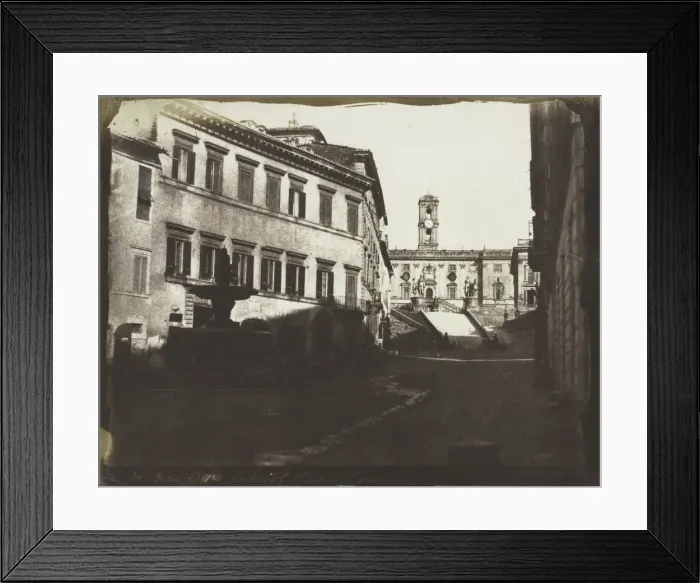 Framed Print : View of the Capitol Stairs, Rome, 1846. Creator: Calvert Richard Jones (British, 1804-1877) Framed Print : View of the Capitol Stairs, Rome, 1846. Creator: Calvert Richard Jones (British, 1804-1877)