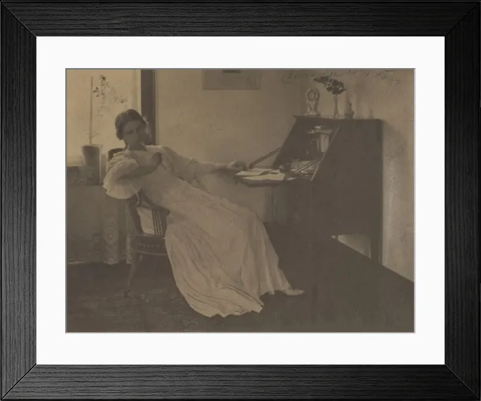 Framed Print : What Shall I Say?, 1896. Creator: Clarence H. White (American, 1871-1925) Framed Print : What Shall I Say?, 1896. Creator: Clarence H. White (American, 1871-1925)