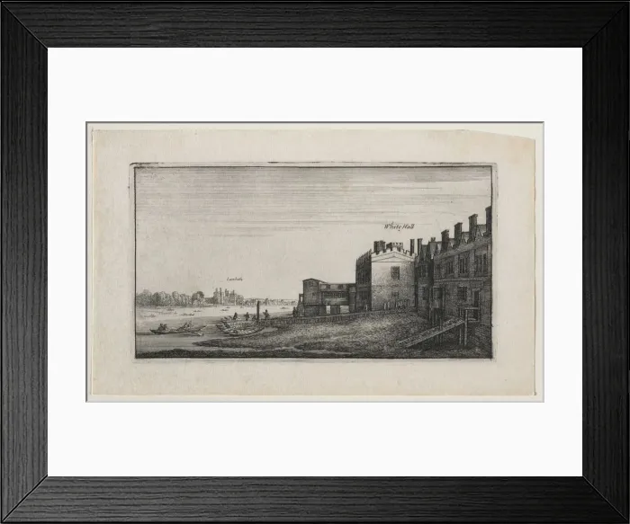 Framed Print : Whitehall from the River, with Lambeth in the Distance. Creator: Wenceslaus Hollar (Bohemian Framed Print : Whitehall from the River, with Lambeth in the Distance. Creator: Wenceslaus Hollar (Bohemian
