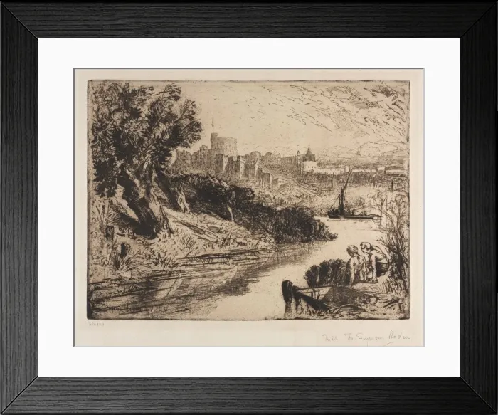 Framed Print : Windsor Castle, 1878. Creator: Francis Seymour Haden (British, 1818-1910) Framed Print : Windsor Castle, 1878. Creator: Francis Seymour Haden (British, 1818-1910)
