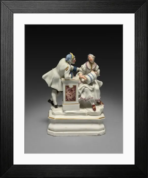 Framed Print : Woman and Man, c. 1750. Creator: Unknown Framed Print : Woman and Man, c. 1750. Creator: Unknown