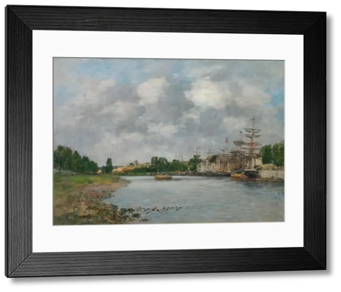 Framed Print : View of the Port of Saint-Valery-sur-Somme, 1891. Creator: Eugene Boudin (French Framed Print : View of the Port of Saint-Valery-sur-Somme, 1891. Creator: Eugene Boudin (French