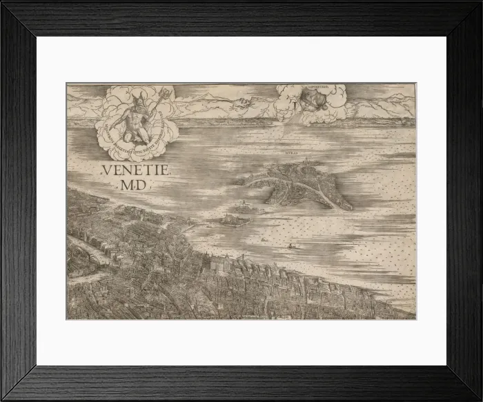 Framed Print : View of Venice, 1500. Creator: Jacopo de Barbari (Italian, 1440 / 50-before 1515) Framed Print : View of Venice, 1500. Creator: Jacopo de Barbari (Italian, 1440 / 50-before 1515)