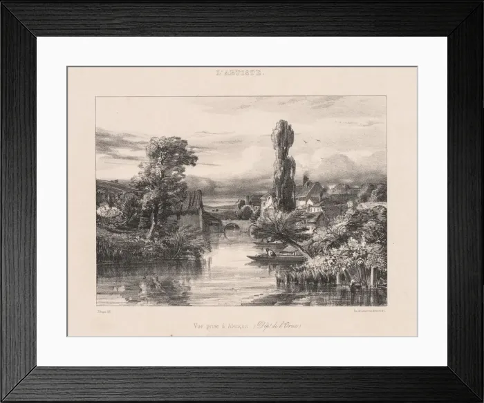 Framed Print : View taken at Alencon (Vue Prise a Alencon), 1839. Creator: Jules Dupré Framed Print : View taken at Alencon (Vue Prise a Alencon), 1839. Creator: Jules Dupré