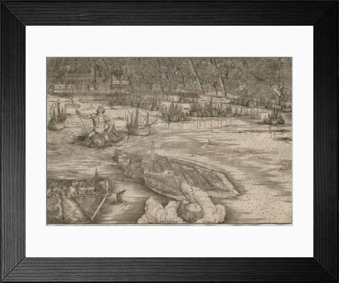 Framed Print : View of Venice, 1500. Creator: Jacopo de Barbari (Italian, 1440 / 50-before 1515) Framed Print : View of Venice, 1500. Creator: Jacopo de Barbari (Italian, 1440 / 50-before 1515)