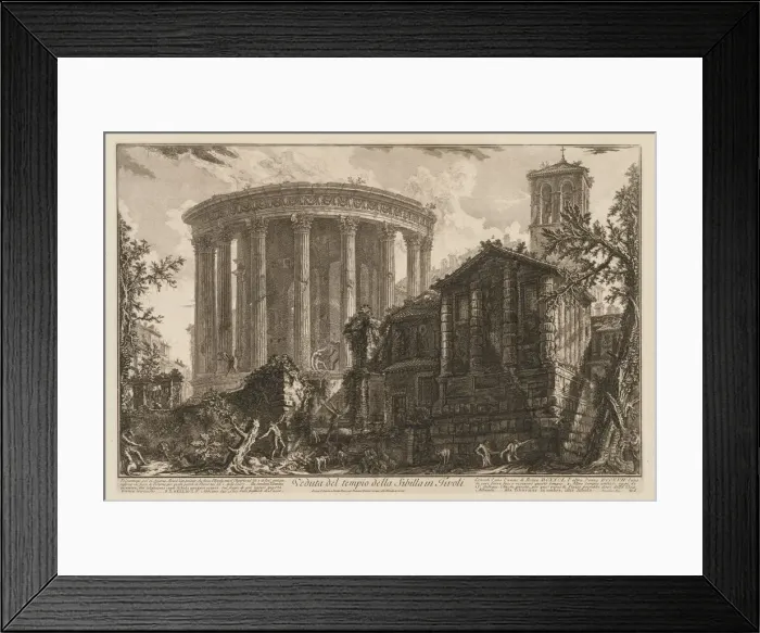 Framed Print : Views of Rome: Temple of the Sibyl at Tivoli. Creator: Giovanni Battista Piranesi (Italian Framed Print : Views of Rome: Temple of the Sibyl at Tivoli. Creator: Giovanni Battista Piranesi (Italian