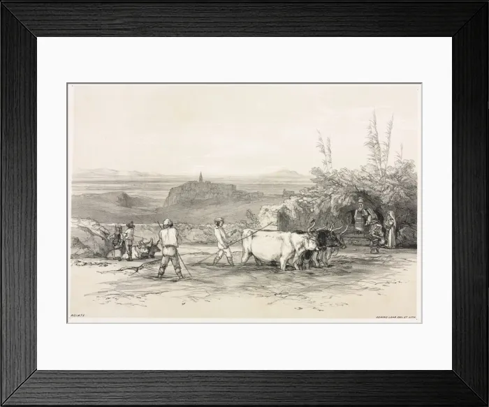 Framed Print : Views in Rome and Its Environs: Roiate, 1841. Creator: Edward Lear (British, 1812-1888); T Framed Print : Views in Rome and Its Environs: Roiate, 1841. Creator: Edward Lear (British, 1812-1888); T